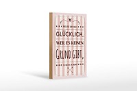 Holzschild Spruch 12X18 Cm Heute Bin Ich GlüCklich Deko Schild