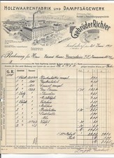 Heimat / LEUBSDORF i. Sachs., Holzwaarenfabrik u. Dampfs&auml;gewerk Gebr. Richter
