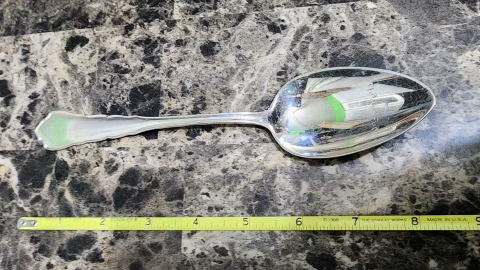 WMF GERMANY SILVERPLATED CHIPPENDALE ENGRAVED BOWL TABLE SERVING SPOON🔎👀 - Image 3 of 4