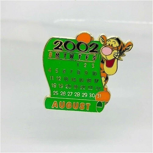 Disney Pin 12 Months of Magic Calendar August Tigger 2002 NEW UNopened - Image 2 of 2