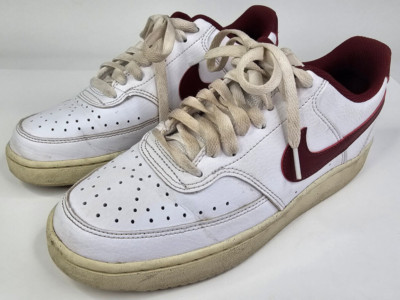 Nike Court Vision Low White Marroon DH3158-106 Women's Size 8