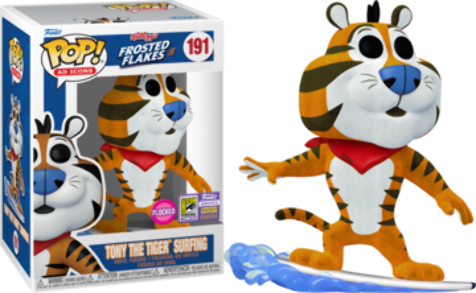 Funko POP! AD Icons: Frosted Flakes - Tony The Tiger Surfing (Flocked)(2023 SDCC
