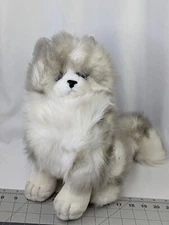 Russ Yomiko White Gray Cat Plush Kitten 12 Inch Stuffed Animal Toy