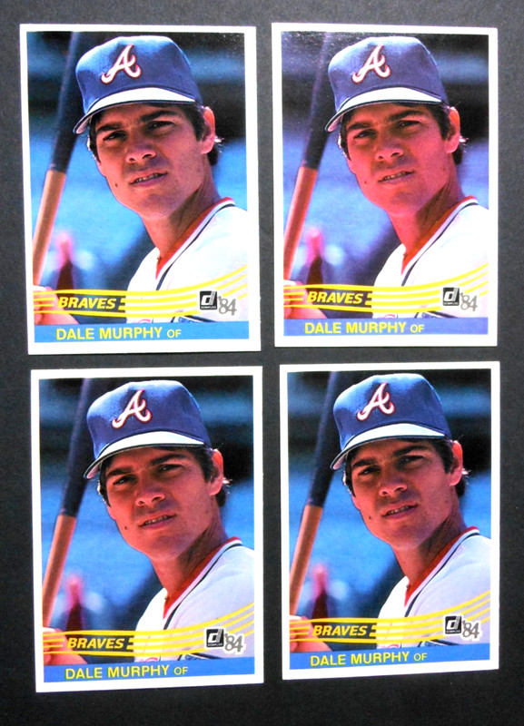 4 DONRUSS BASEBALL CARDS #66 DALE MURPHY ATLANTA BRAVES