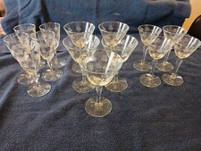 Vintage Libbey Glasses 5 vintage Etched Cordial 5 vintage Cocktail and 4 others