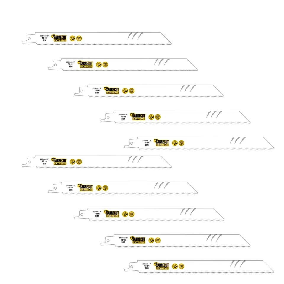 10 SabreCut S1122HF 225mm Reciprocating Saw Blades Sabre Wood Metal Flexible