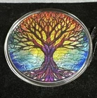 Random Year Silver Eagle Colorized *Tree Of life W/ Nice Keeping Box