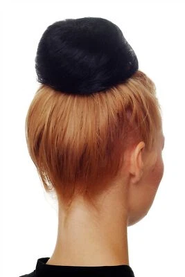 WIG ME UP Dutt Haarknoten Bun Haarteil 60er Jahre Vintage Look Schwarz NHA-004D