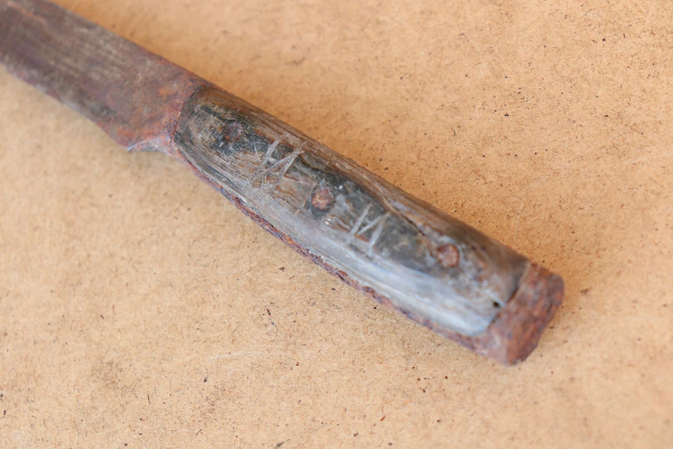 Antique Ancient Primitive Knife Hunting Battle Blade Marked Signed 1911 1900's - Image 3 of 4