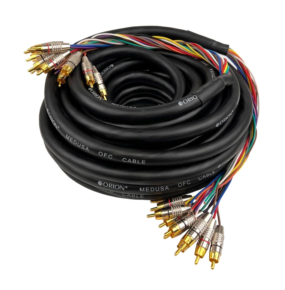 ORION AUDIO Snake Audio Wire 10 Channels RCA OFC Power Medusa Cable 45FT / 60FT - Image 2 of 4