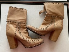 Laurence Dacade Badley  Studded Paris Leather Ankle Boots Size 40