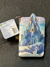 Cartera Loungefly DISNEY Frozen Queen Elsa Anna Olaf Princesa Castillo Cremallera Alrededor