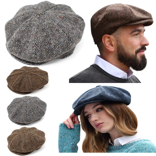 Hanna Hats Tweed Eight Piece Cap 