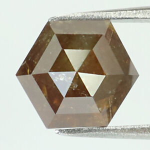 2.14 Natural Loose Diamond Hexagon Brown Color I3 Clarity 7.80 MM KR2102