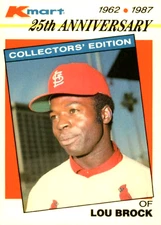 1987 K-Mart #13 Lou Brock St. Louis Cardinals HOF