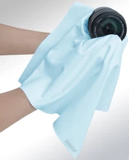 Oversized Microfiber Cleaning Cloth 12" X 12" for Screens Lens Phone- Light BLue