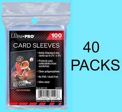 4000 ULTRA PRO Soft Card Penny Sleeves NEW No PVC Sports Trading Baseball  Poly | eBay