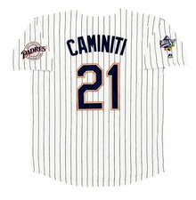 Ken Caminiti San Diego Padres 1998 World Series Home White Jersey Men's (L-XL)