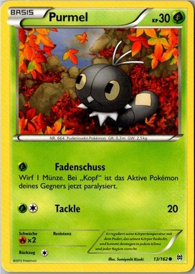 Pokemon Purmel 13/162 TURBOstart Deutsch
