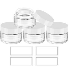 TUZAZO 1 oz Glass Jars with Lids Inner 1 Ounce, 1 Clear-White Lid