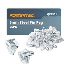 QP1501 5mm Clear Shelf Pegs 25 pcs, Shelf Pins Support Clear Shelf Peg 25pk