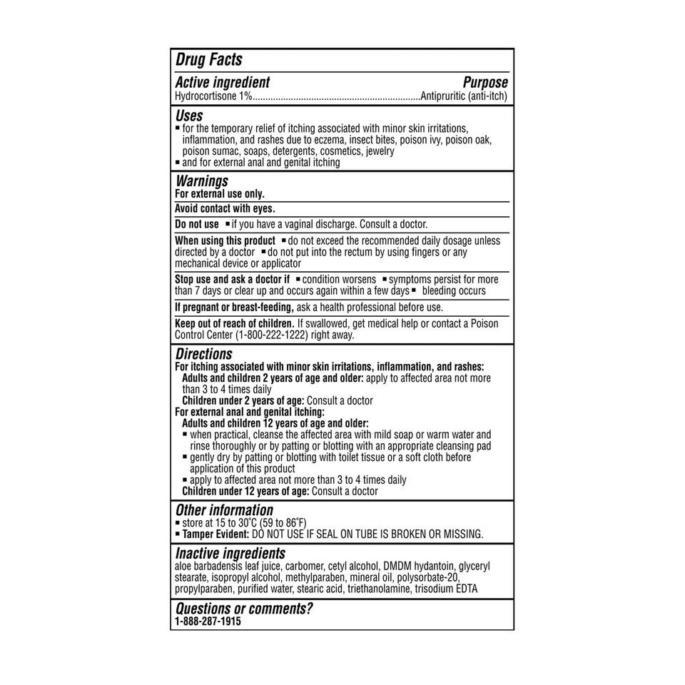 (4 pack) Equate Hydrocortisone Cream 1%, Twin Pack (2 oz each) - Image 4 of 4