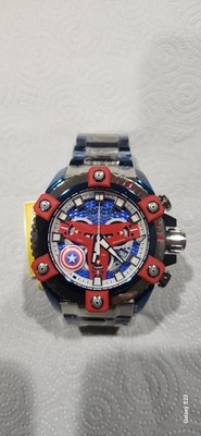 Invicta Captain America Grand Octane 56mm 26763 Chrono Bracelet Coalition Forces