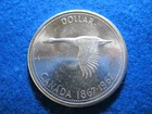 1967 Canada Silver Dollar - Centennial "Goose" - Bright Uncirculated - Bit Hazy