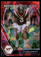 2021 Panini Prizm Draft Picks Collegiate #138 Caleb Farley Red Ice