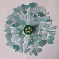 Blue Sea Glass Genuine Surf-Tumbled From Japan