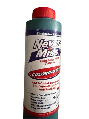 #ad Never Miss Drywall Mud Tinting Coloring Gel Additive Blue 16.9oz $21.99
