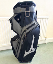 Mizuno Cart Golf Bag Black/Grey 14-Way Divider Top Holds 14 Clubs