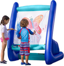 Double-Sided Inflatable Kids Art Easel, Outdoor Indoor Paint Station, Creative
