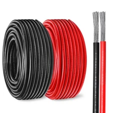 8 Gauge Marine Wire Tinned Copper Boat Cable, 8 20 FT, Red&Black 