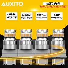 4x Lighting 3157 3156 LED Yellow Turn Signal Light Parking Side Marker Bulbs GUS