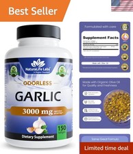 Odorless Garlic Concentrated 100:1 Garlic Extract with Olive Oil 150 Soft...