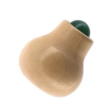 Natural Wooden Face Massage Roller with Green Jade Stone