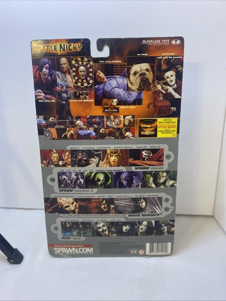 VTG 2000 McFarlane Toys Little Nicky Sleeping Figure w/Mr. Beefy Sealed New MOC - Image 4 of 4