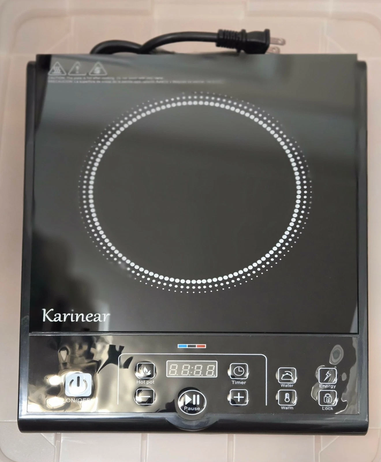 Karinear Portable Induction Cooktop Hot Plate Countertop Burner 1800 Watts