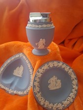 Beautiful Wedgwood Jasperware Lighter. Trinket Dish and Cigarette Dish Holder.