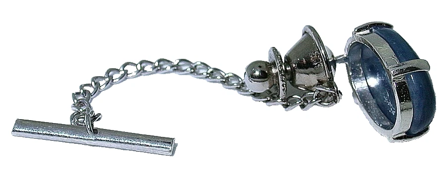 Tachuela de plata esterlina con piedras preciosas de cabina de cabujón ovalada de cianita 16x12 ESTT132/112825 Foto 2 de 2