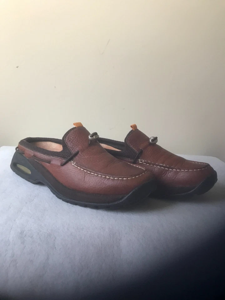 Mulas de cuero Cole Haan 7,5 B. Sillín de mujer marrón - sin cordones - confort clásico Foto 3 de 4