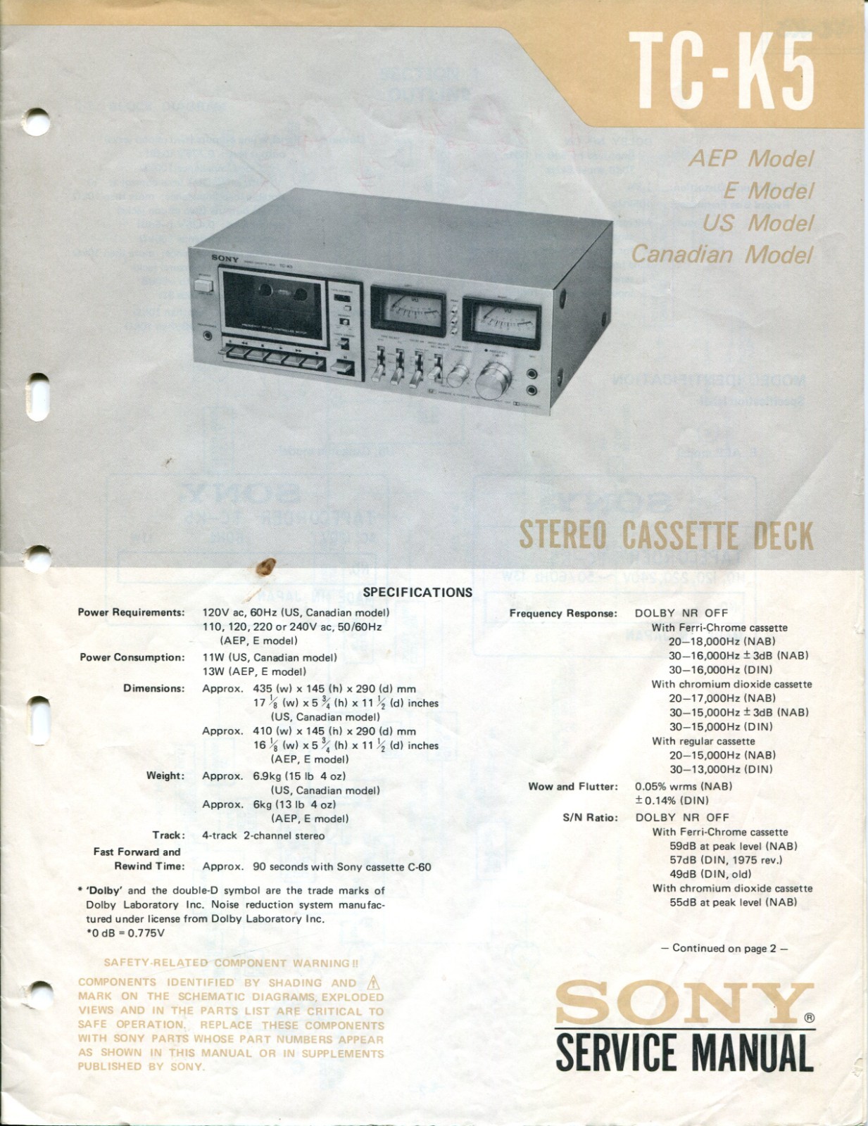 Sony TC-K5 vintage audio equipment - eBay listing photo 3