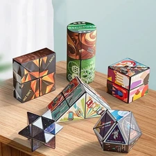 Magnetic Magic Cube Variety Geometric Changeable Anti Stress 3D Puzzle Cube Kids