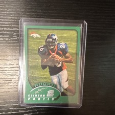 Topps Chrome 2002 Rookie Clinton Portis Denver Broncos Football Card #181. rookie card picture