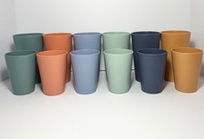 12pc Reusable Wheat Straw Cups Set 12oz 20oz Unbreakable BPA Free Tumblers