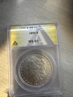 ANACS MS61 1890-P Morgan Silver Dollar Choice Uncirculated Philadelphia