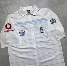 Chemise De Cricket Admiral England 2000 - Taille 2XL (XXL) - Occasion Bon état | Maillot Cricket Vintage Blanc