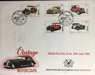 Kenya 1992 Vintage Cars First Day Cover