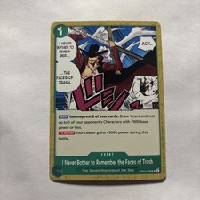 I Never Bother to Remember the Faces of Trash OP14-038 One Piece
